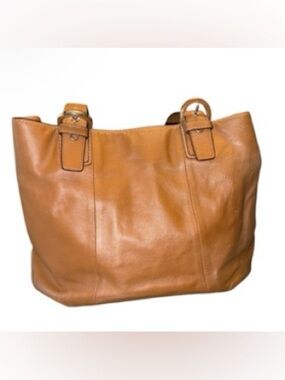 Coach Brown Leather Tote Bag Shoulder Bag F17216 Classic Everyday Purse